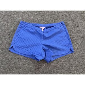 Lilly Pulitzer Blue Waffle Adie Shorts Size 2 Preppy